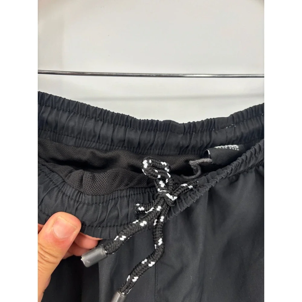 Hugo Boss Swim Shorts Mens XXL Black Silver Logo Stripe Trunks Beachwear‎